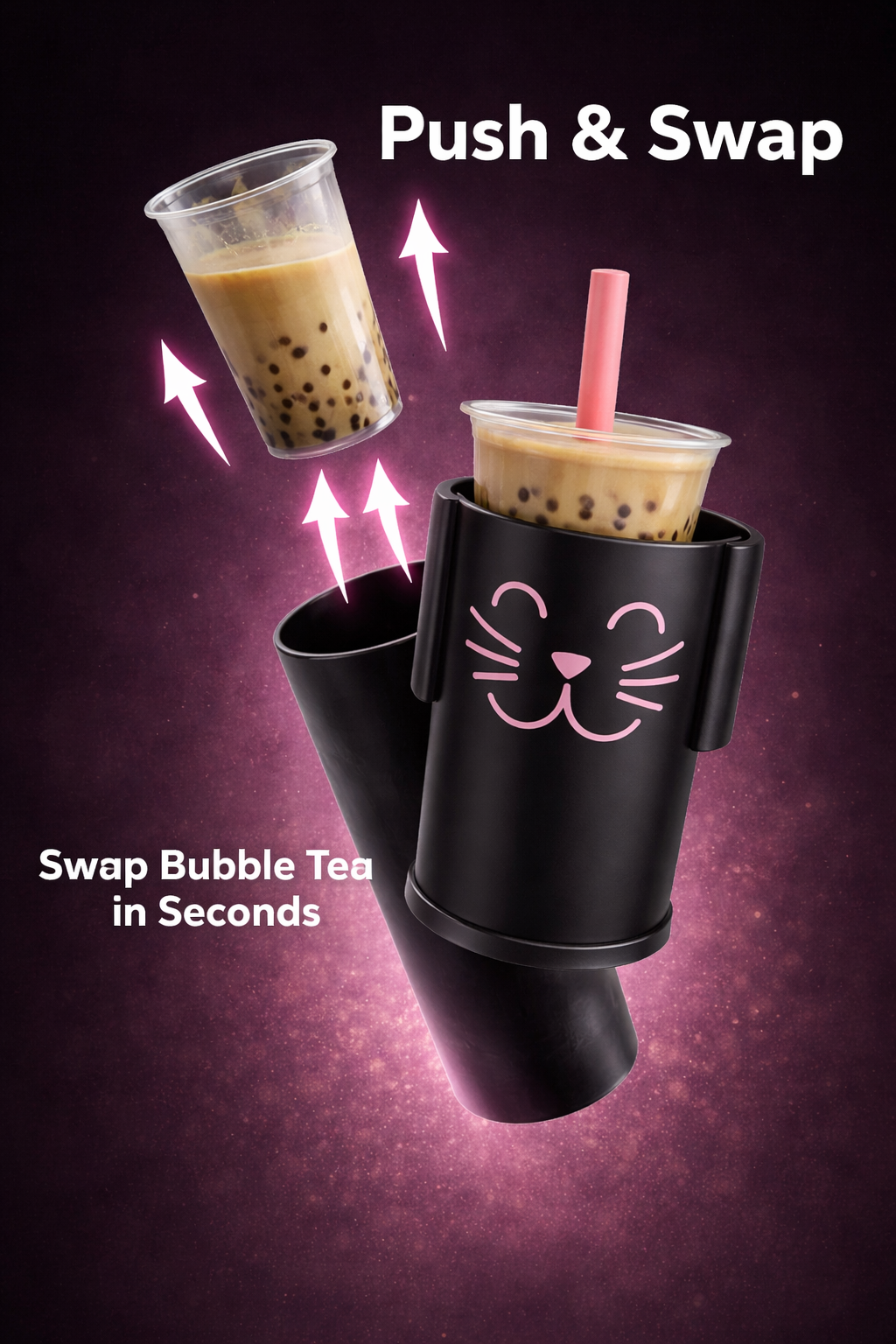 KittyPop Cup – Black / Pink Edition