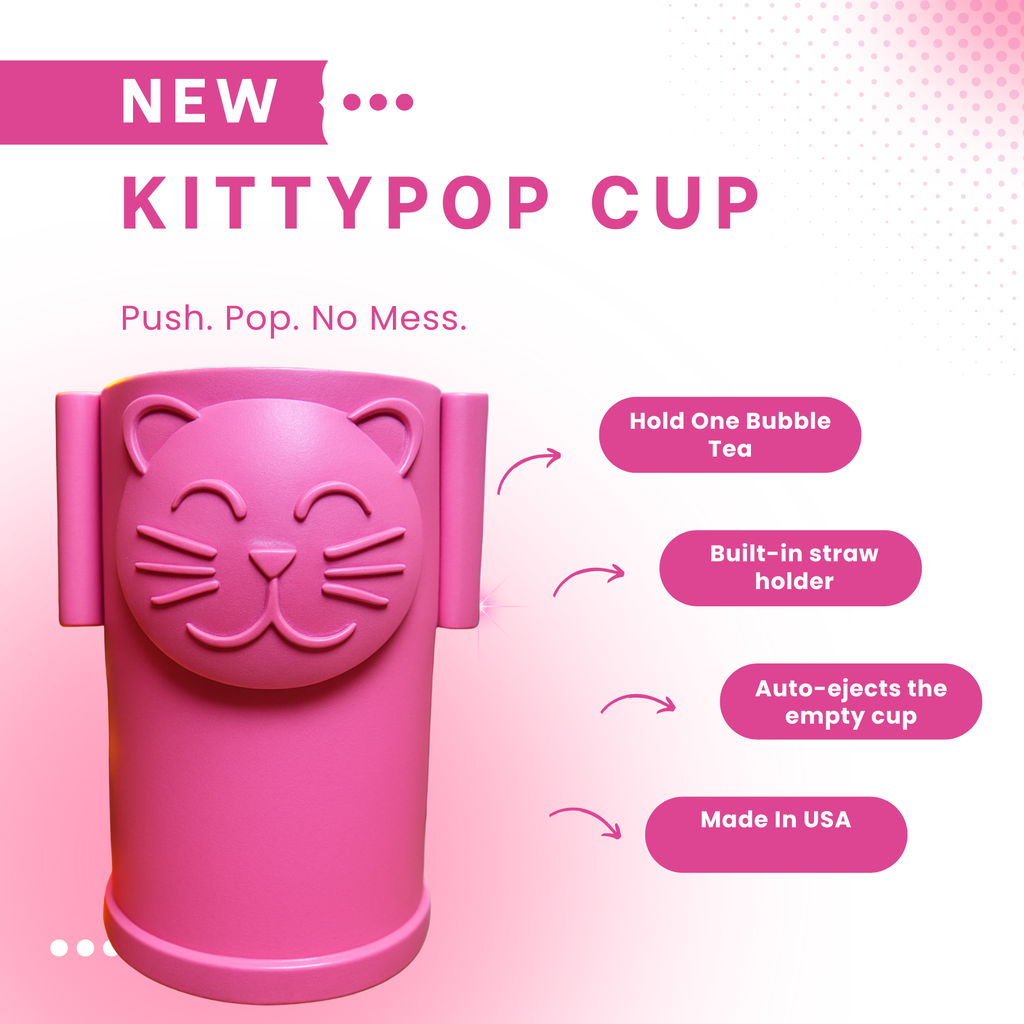 KittyPop Cup – Smart Bubble Tea Cup Holder