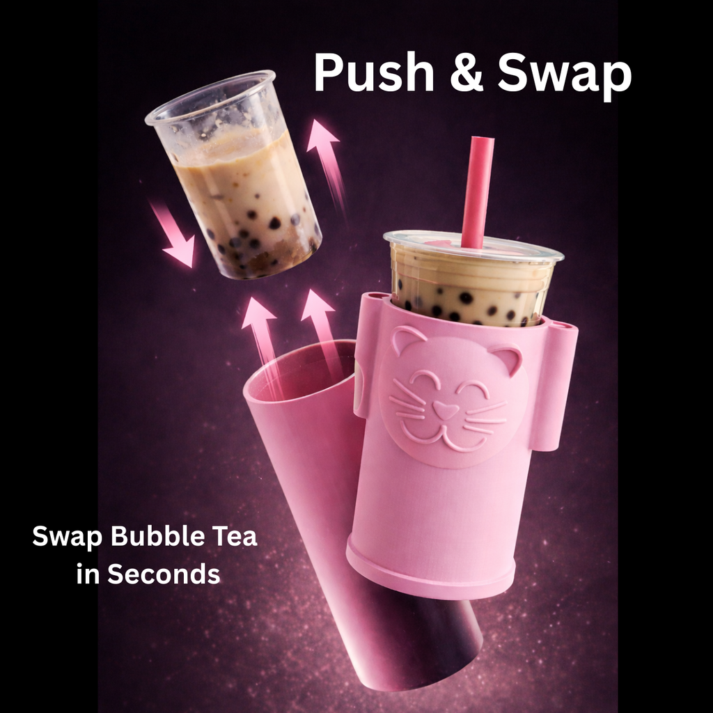 KittyPop Cup – Smart Bubble Tea Cup Holder